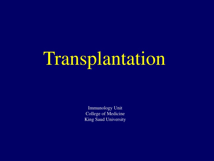 Overview of Major Histocompatibility Complex in Organ Transplantation
