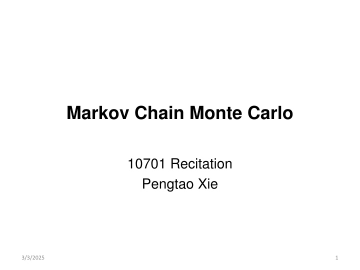 Overview of Sampling Methods in Markov Chain Monte Carlo