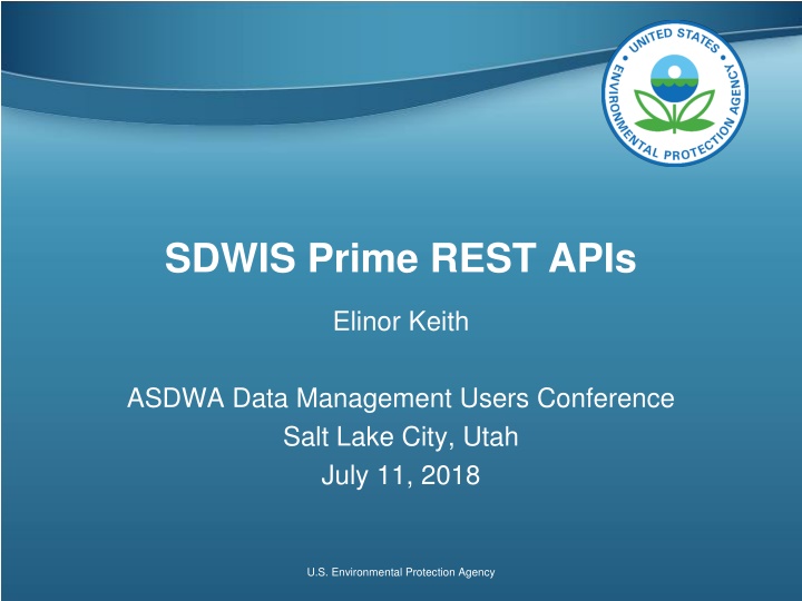 SDWIS Prime REST APIs