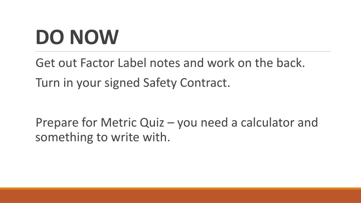 Exploring Metric Quiz and Percent Error Calculation
