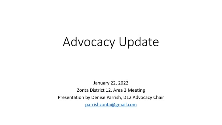 Advocacy Update