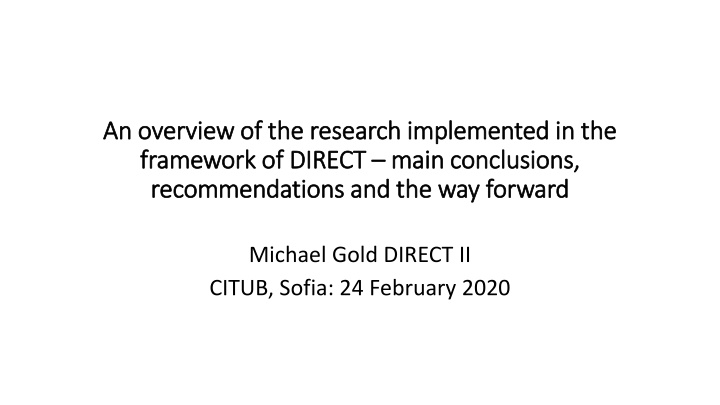 Research on Direct Participation and Industrial Relations