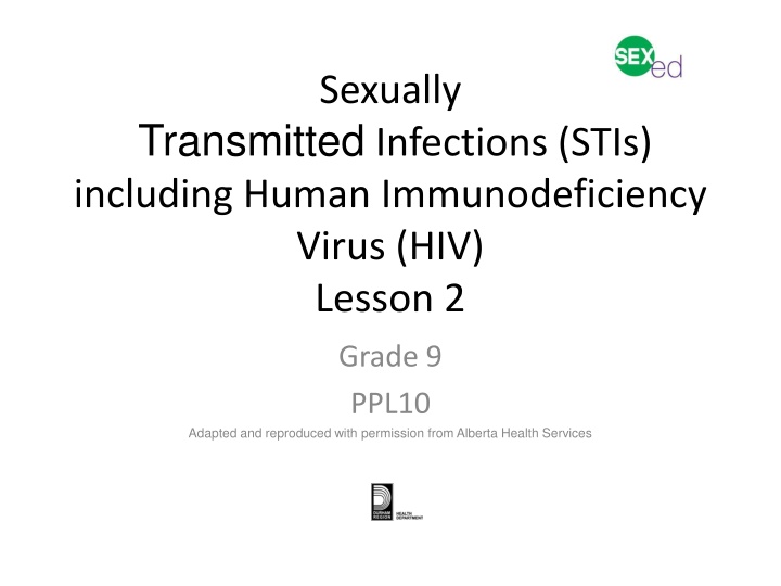 Sexually Transmitted Infections (STIs) including Human Immunodeficiency Virus(HIV)