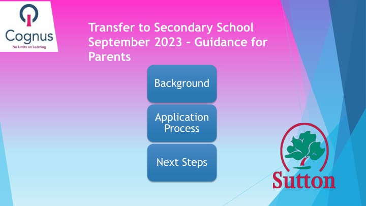 Guidance for September 2023 Secondary School Transfers