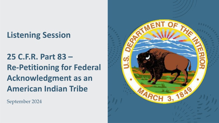 Federal Acknowledgment Regulations Overview