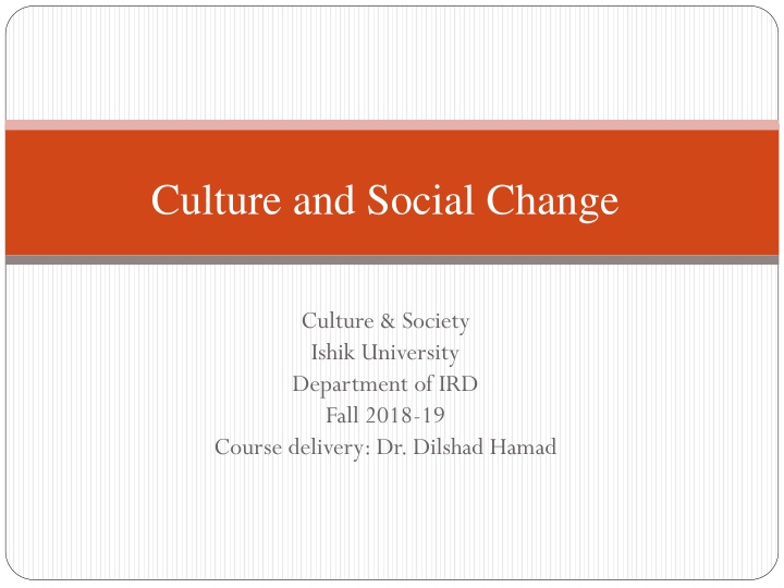 Culture and Social Change