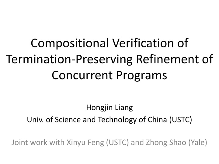 Compositional Verification of Termination-Preserving Refinement in Concurrent Programs