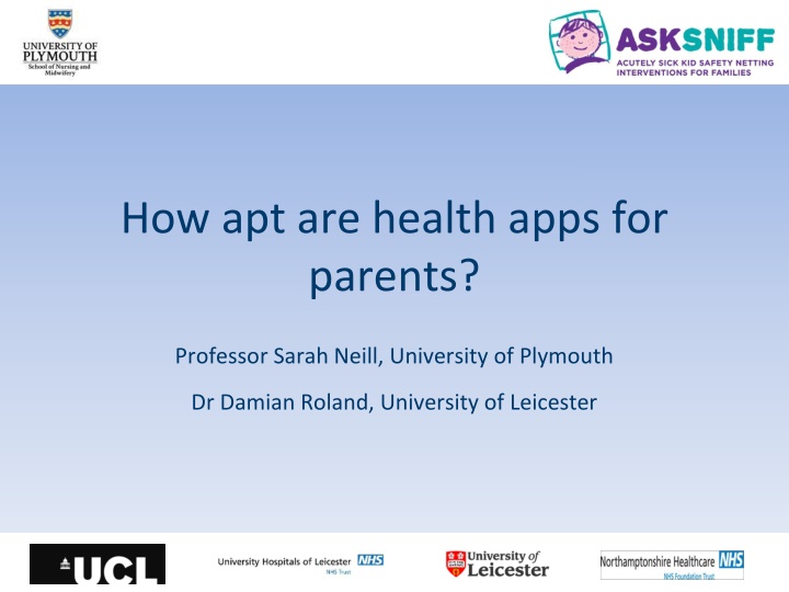 Effectiveness of Health Apps for Parents