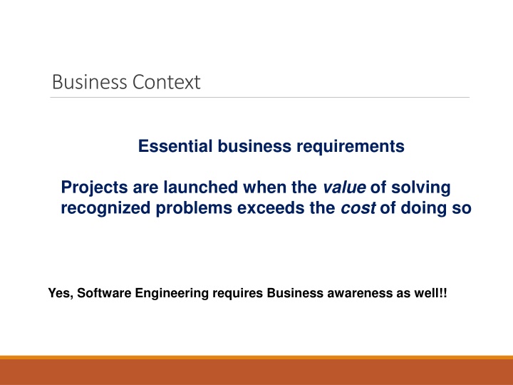 Essential Business Context Requirements for Successful Projects
