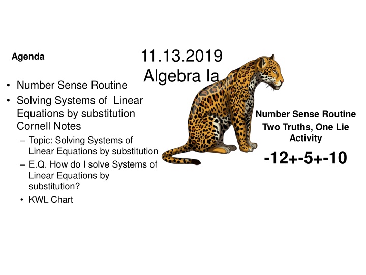 Reasoning with Equations & Inequalities: Solving Linear Expressions
