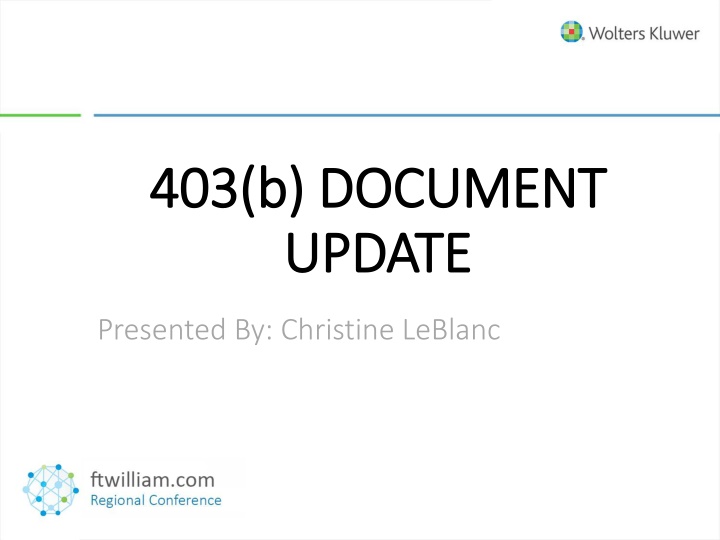 403(b) Document Update and Restatement Information