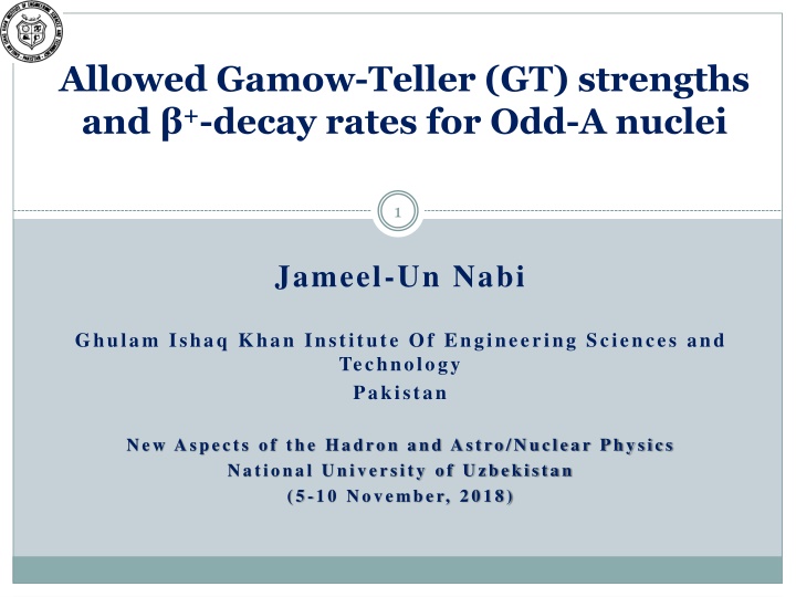 New Aspects of GT Strengths and Decay Rates in Odd-A Nuclei