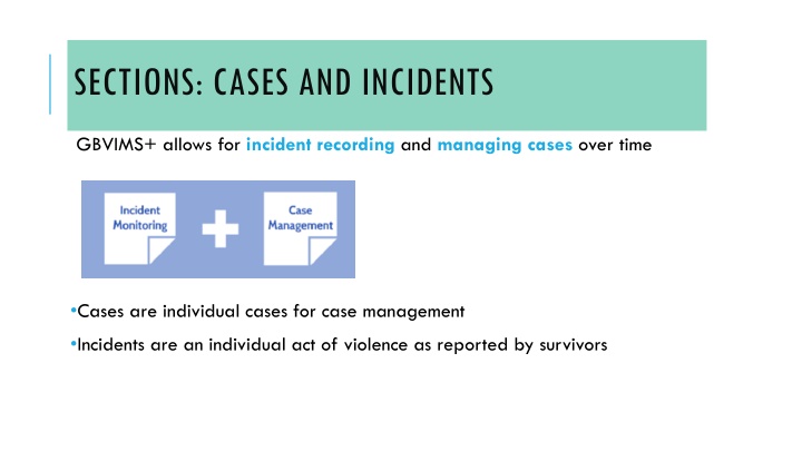 SECTIONS: CASES AND INCIDENTS
