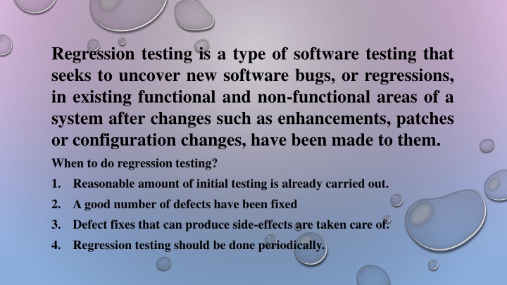 Regression Testing in Software: Overview and Methodology