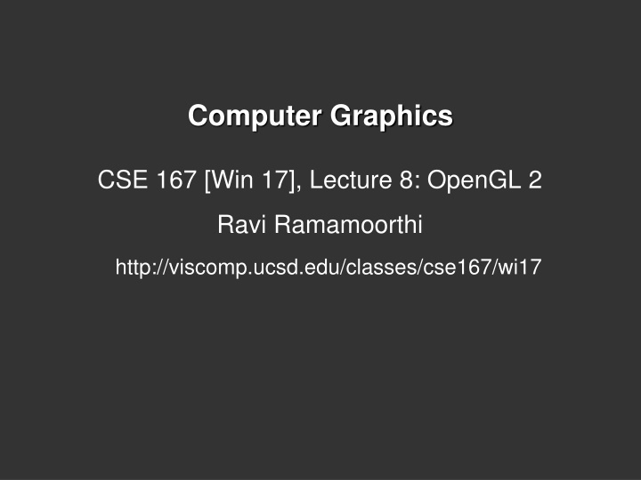 OpenGL Lecture on Computer Graphics Basics