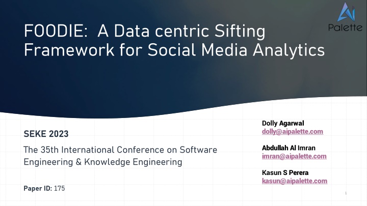 FOODIE: A Data-centric Sifting Framework for Social Media Analytics in the FnB Industry