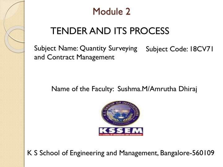 Quantity Surveying and Contract Management in Civil Engineering