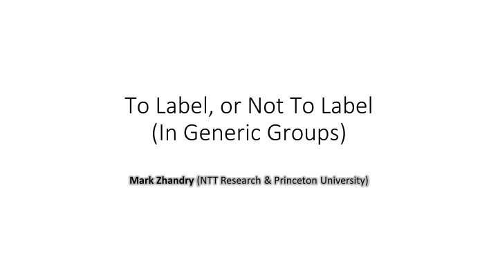 The Generic Group Model: Exploring Textbook Techniques in Cryptography