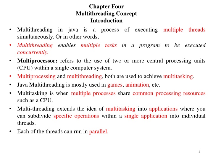 Java Multithreading Concepts