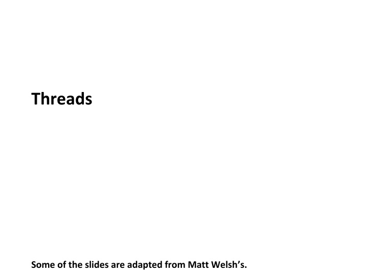 Carnegie Mellon Threads and Concurrent Programming
