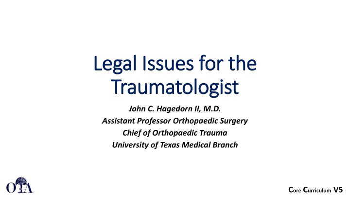Legal Issues Impacting Traumatologists
