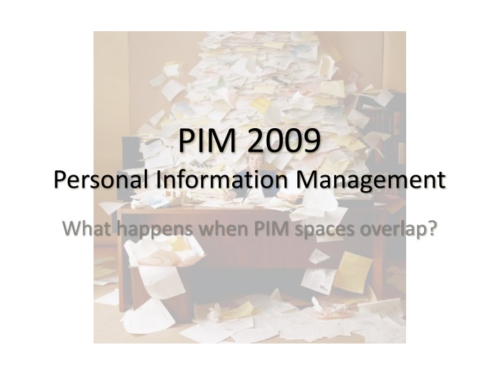 When PIM Spaces Overlap: Challenges and Solutions