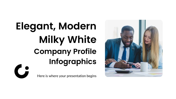 Elegant Modern Milky White Company Profile Infographics