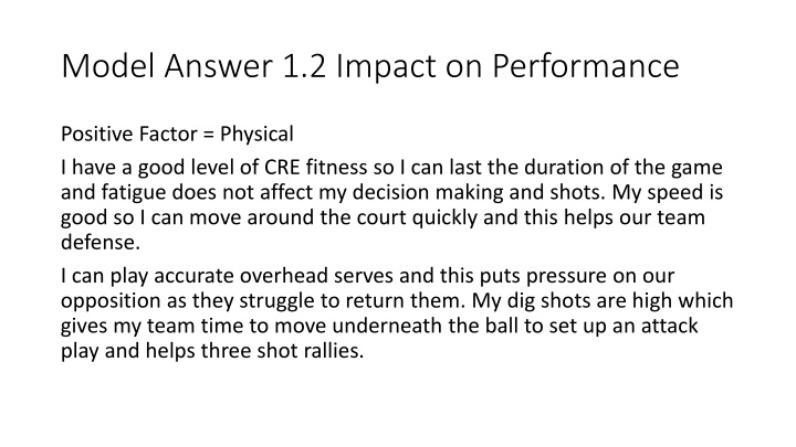 Impact of Physical Fitness on Volleyball Performance