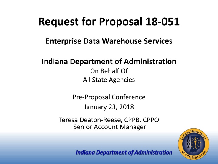 Enterprise Data Warehouse Services Proposal