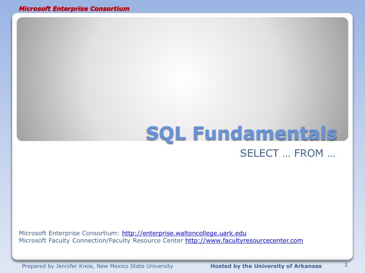 SQL Fundamentals: Microsoft Enterprise Consortium
