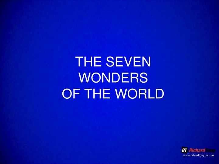 Seven Wonders of the World List