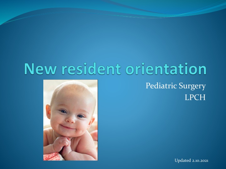 Pediatric Surgery Division at LPCH