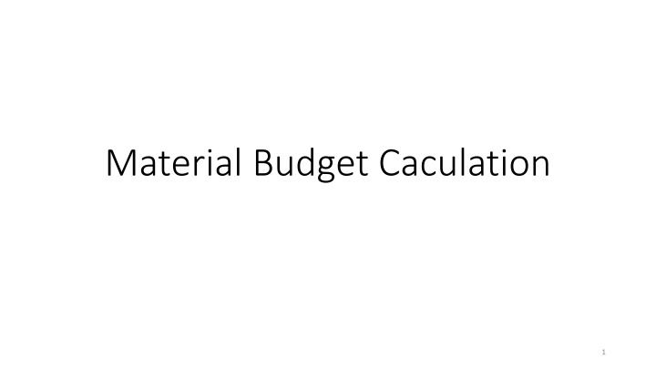 Material Budget Calculation for Radiation Length and Thickness