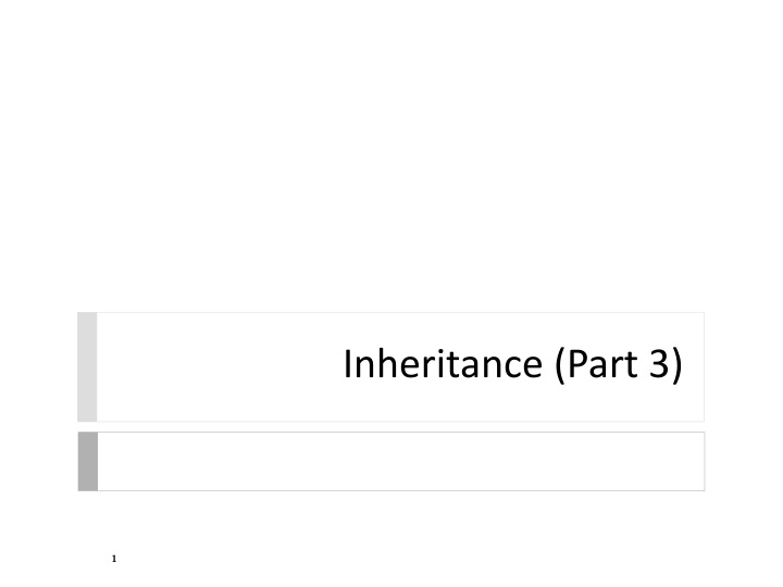 Inheritance in Object-Oriented Programming