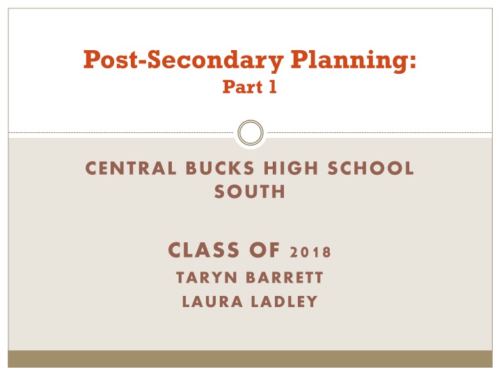 Junior Year Post-Secondary Planning Guide