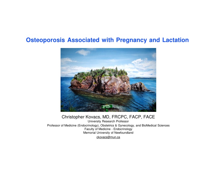Osteoporosis Associated with Pregnancy and Lactation