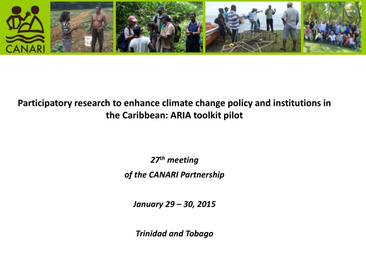 Enhancing Climate Change Adaptation in Caribbean through Participatory Research