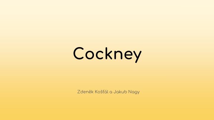 History of Cockney Rhyming Slang