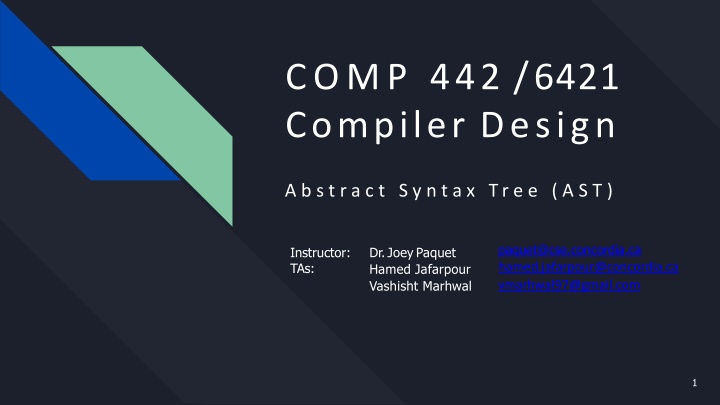 Abstract Syntax Tree in Compiler Design