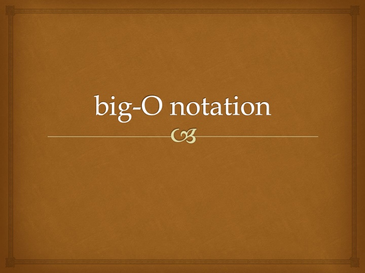 Big-O Notation in Algorithms