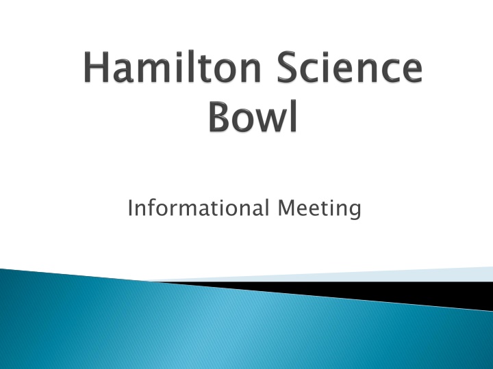Competitive Science Education Event for High School Students