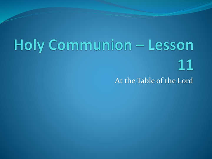 Delving into the Eucharistic Meal
