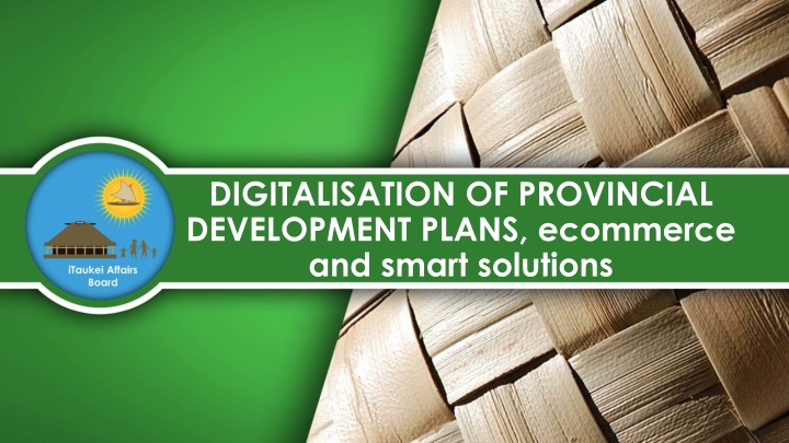 Digitalisation of Provincial Development Plans in Fiji