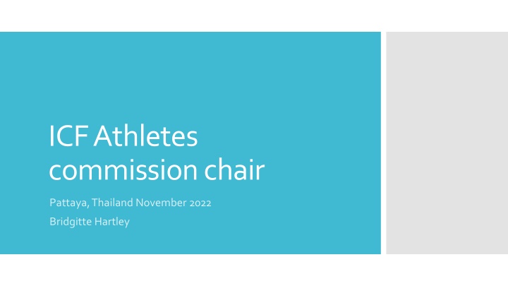 ICF Athletes Commission Chair Bridgitte Hartley's Role in Representing Athletes