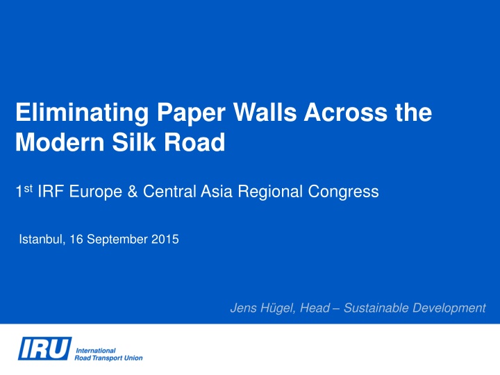 Revitalising the Silk Road for Enhanced Global Trade