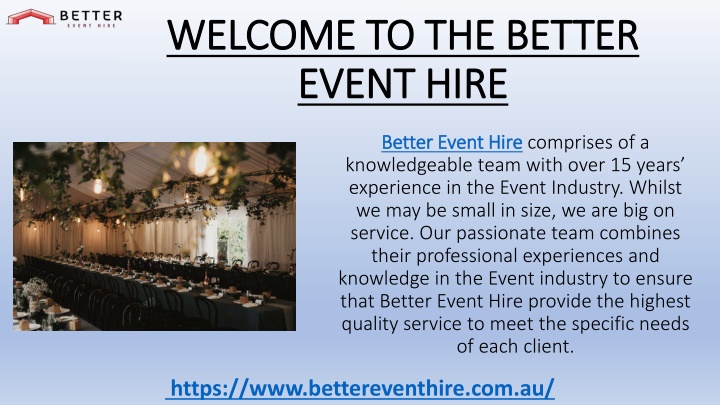 Market Umbrella Hire at Better Event Hire