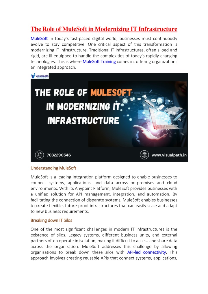 the role of mulesoft in modernizing n.w