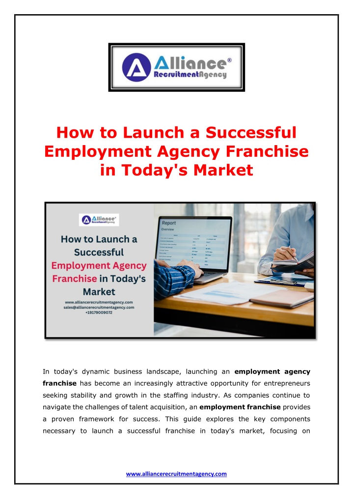 how to launch a successful employment agency n.w