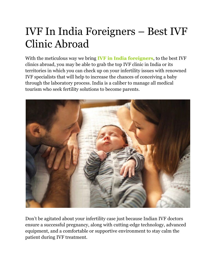 ivf in india foreigners best ivf clinic abroad n.w