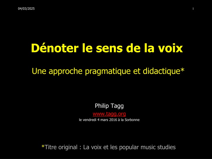 Dénoter le sens de la voix